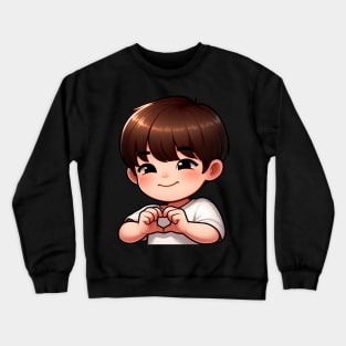 Cool Guy Korean Finger Hearts Kpop Crewneck Sweatshirt